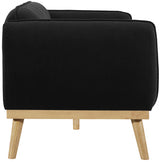 Black Nolita Boucle Fabric Loveseat from Meridian - Luna Furniture