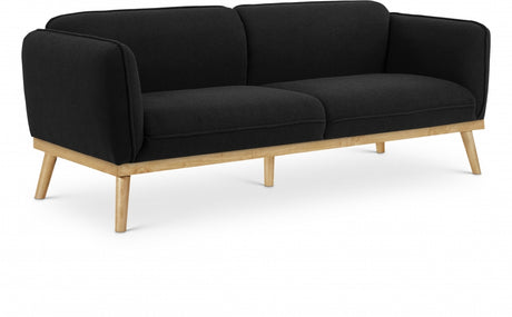 Black Nolita Boucle Fabric Sofa from Meridian - Luna Furniture