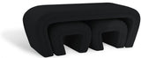 Odelia Black Boucle Fabric Bench from Meridian - Luna Furniture