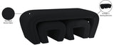 Odelia Black Boucle Fabric Bench from Meridian - Luna Furniture