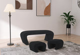 Odelia Black Boucle Fabric Bench from Meridian - Luna Furniture