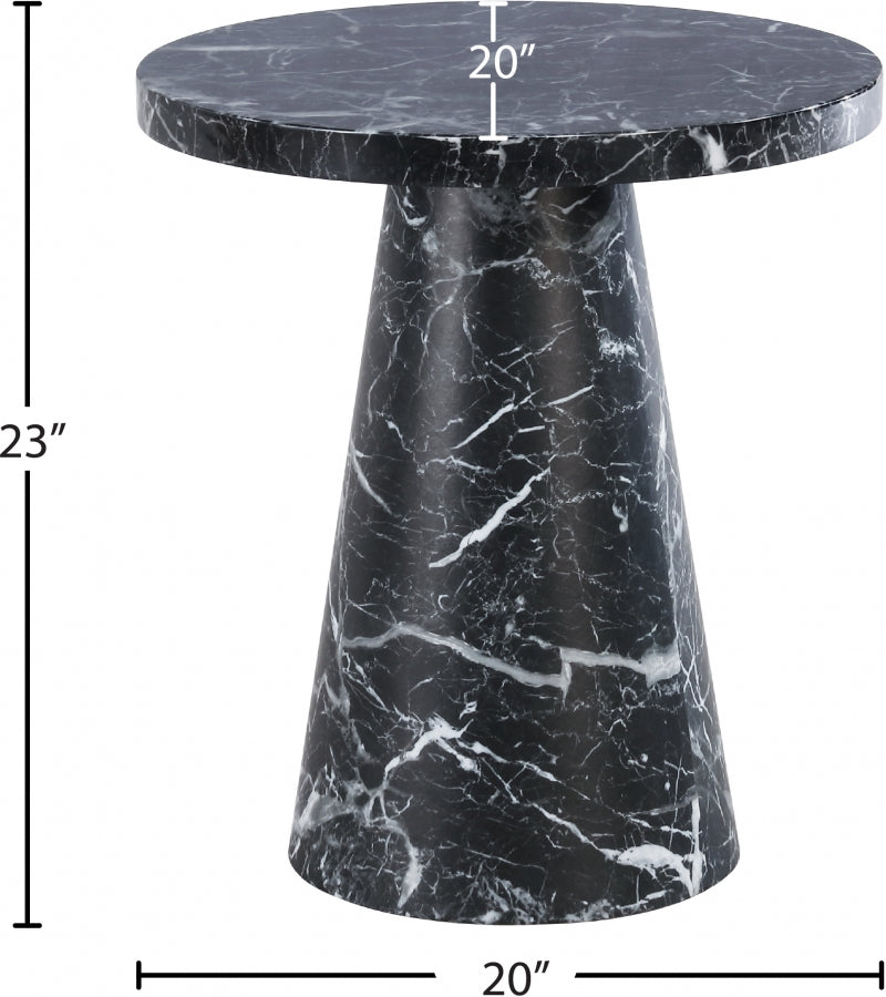 Omni Black 20" End Table from Meridian - Luna Furniture