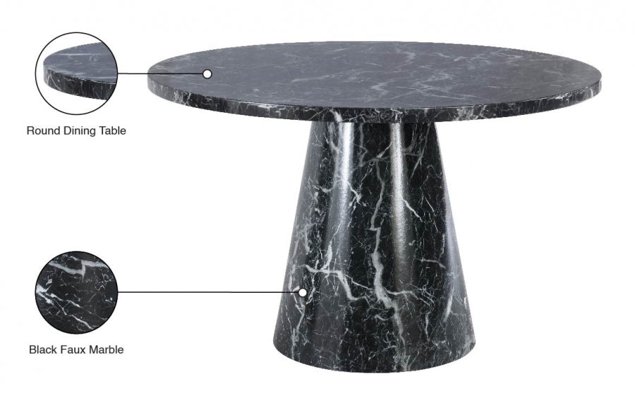 Omni Black 48" Dining Table from Meridian - Luna Furniture