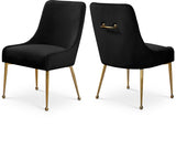 Owen Black Velvet Dining Chair, Set of 2 from Meridian - Luna Furniture