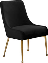 Owen Black Velvet Dining Chair, Set of 2 from Meridian - Luna Furniture