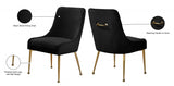 Owen Black Velvet Dining Chair, Set of 2 from Meridian - Luna Furniture