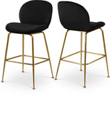 Paris Black Velvet Counter Stool from Meridian - Luna Furniture