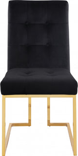 Pierre Black Velvet Dining Chair, Set of 2 from Meridian - Luna Furniture