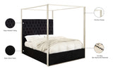 Black Porter Velvet Queen Bed - PorterBlack-Q - Luna Furniture