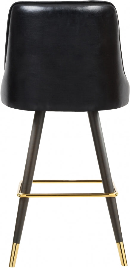 Portnoy Black Faux Leather Bar | Counter Stool, Set of 2 from Meridian - Luna Furniture