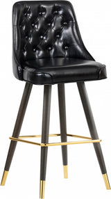 Portnoy Black Faux Leather Bar | Counter Stool, Set of 2 from Meridian - Luna Furniture