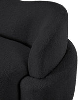 Black Principessa Boucle Fabric Living Room Chair from Meridian - Luna Furniture