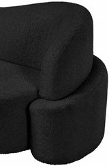 Black Principessa Boucle Fabric Living Room Chair from Meridian - Luna Furniture