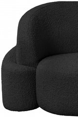 Black Principessa Boucle Fabric Living Room Chair from Meridian - Luna Furniture