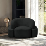 Black Principessa Boucle Fabric Living Room Chair from Meridian - Luna Furniture