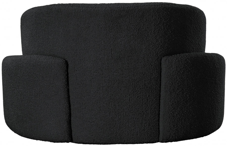 Black Principessa Boucle Fabric Living Room Chair from Meridian - Luna Furniture