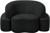 Black Principessa Boucle Fabric Living Room Chair from Meridian - Luna Furniture