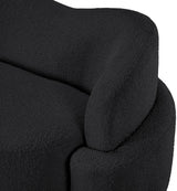 Black Principessa Boucle Fabric Loveseat from Meridian - Luna Furniture