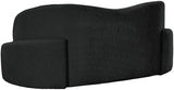 Black Principessa Boucle Fabric Loveseat from Meridian - Luna Furniture