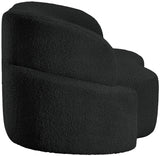 Black Principessa Boucle Fabric Loveseat from Meridian - Luna Furniture