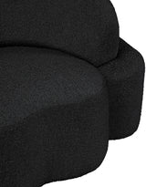 Black Principessa Boucle Fabric Loveseat from Meridian - Luna Furniture