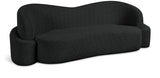 Black Principessa Boucle Fabric Sofa from Meridian - Luna Furniture