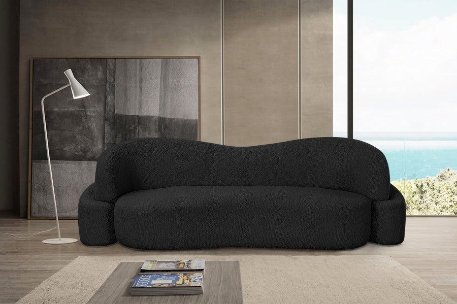 Black Principessa Boucle Fabric Sofa from Meridian - Luna Furniture