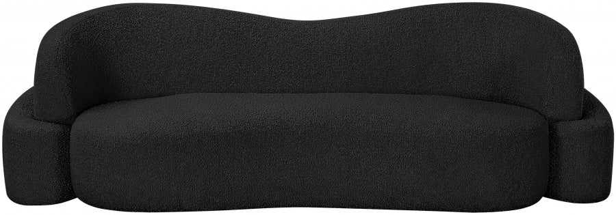 Black Principessa Boucle Fabric Sofa from Meridian - Luna Furniture