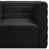 Quincy Black Velvet Modular Cloud-Like Comfort Armless Chair from Meridian - Luna Furniture