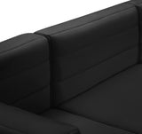 Quincy Black Velvet Modular Cloud-Like Comfort Armless Chair from Meridian - Luna Furniture