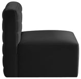 Quincy Black Velvet Modular Cloud-Like Comfort Armless Chair from Meridian - Luna Furniture