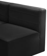 Quincy Black Velvet Modular Cloud-Like Comfort Armless Chair from Meridian - Luna Furniture