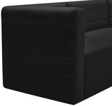 Quincy Black Velvet Modular Cloud-Like Comfort Armless Chair from Meridian - Luna Furniture