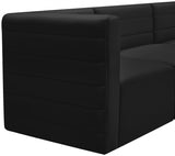 Quincy Black Velvet Modular Cloud-Like Comfort Sectional from Meridian - Luna Furniture