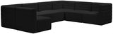 Quincy Black Velvet Modular Cloud-Like Comfort Sectional from Meridian - Luna Furniture