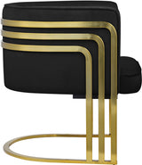 Rays Black Velvet Accent Chair from Meridian - Luna Furniture