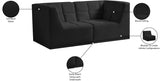 Relax Black Velvet Modular 68" Sofa from Meridian - Luna Furniture