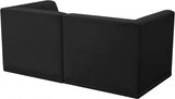 Relax Black Velvet Modular 68" Sofa from Meridian - Luna Furniture