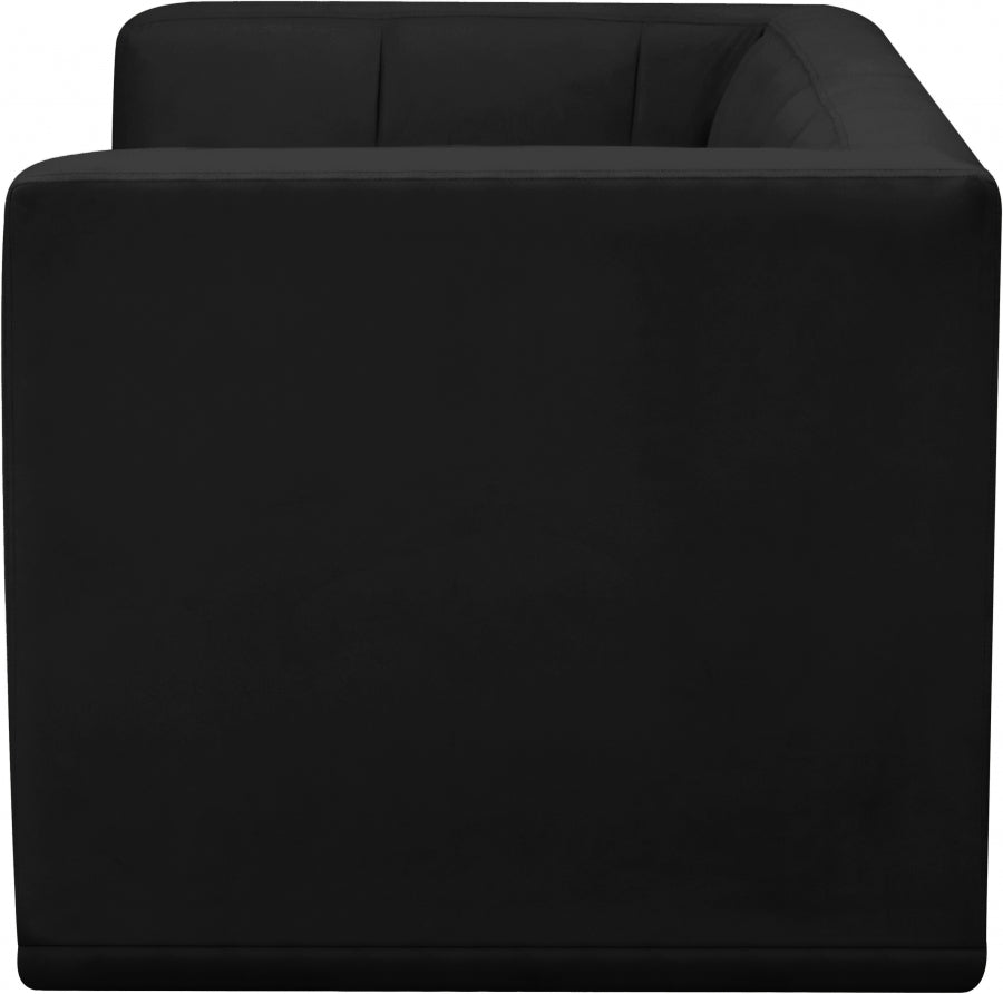 Relax Black Velvet Modular 68" Sofa from Meridian - Luna Furniture