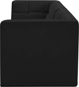 Relax Black Velvet Modular 68" Sofa from Meridian - Luna Furniture