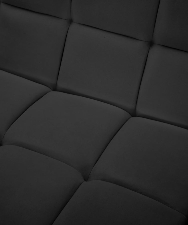 Relax Black Velvet Modular 68" Sofa from Meridian - Luna Furniture