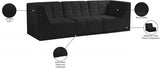 Relax Black Velvet Modular 98" Sofa from Meridian - Luna Furniture