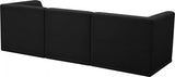 Relax Black Velvet Modular 98" Sofa from Meridian - Luna Furniture