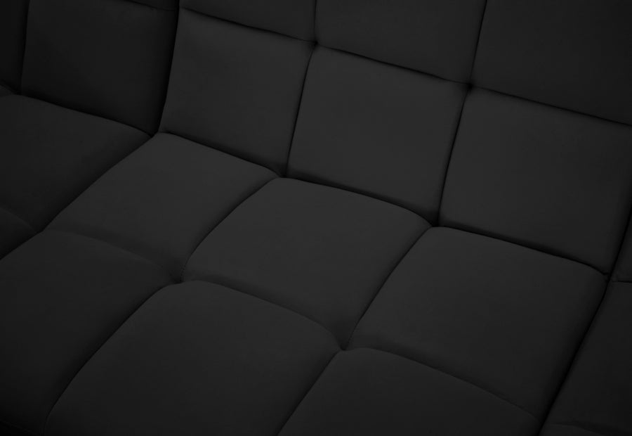 Relax Black Velvet Modular 98" Sofa from Meridian - Luna Furniture