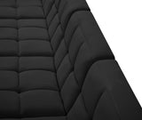 Relax Black Velvet Modular Sectional from Meridian - Luna Furniture