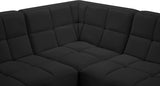 Relax Black Velvet Modular Sectional from Meridian - Luna Furniture