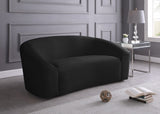 Riley Black Velvet Loveseat from Meridian - Luna Furniture