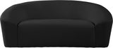 Riley Black Velvet Loveseat from Meridian - Luna Furniture