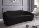 Riley Black Velvet Sofa from Meridian - Luna Furniture