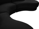 Rosa Black Velvet 3pc. Sectional from Meridian - Luna Furniture